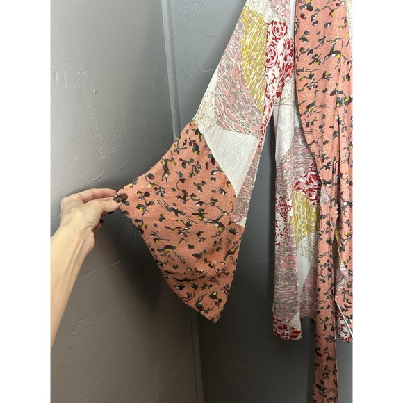Beautiful Anthropology floreat Effie Patchwork Kimono Size Xs/s Boho Festival - Picture 6 of 8